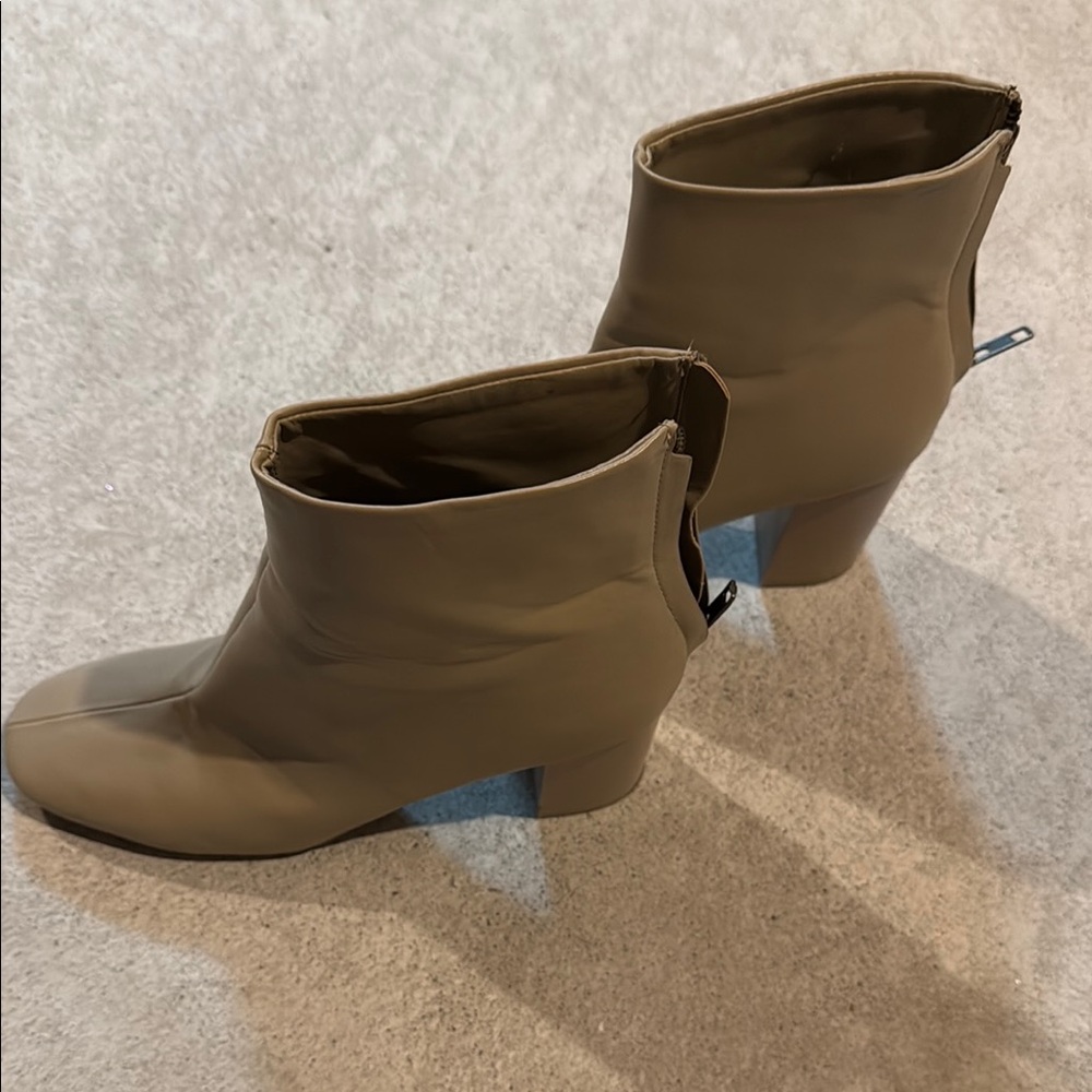 OAK + FORT Taupe Ankle Booties
